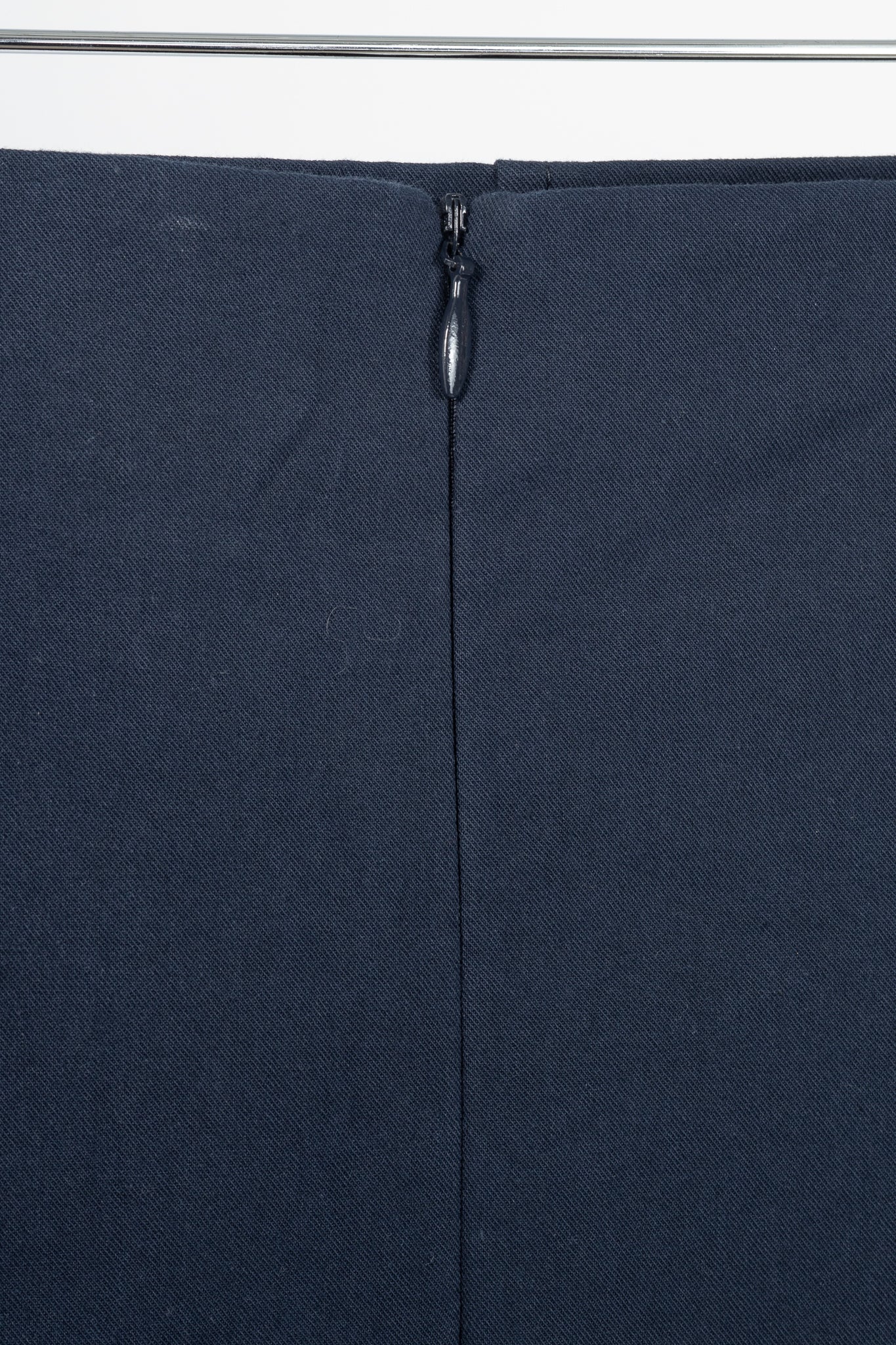 Brunello Cucinelli Navy Cotton Pencil Skirt