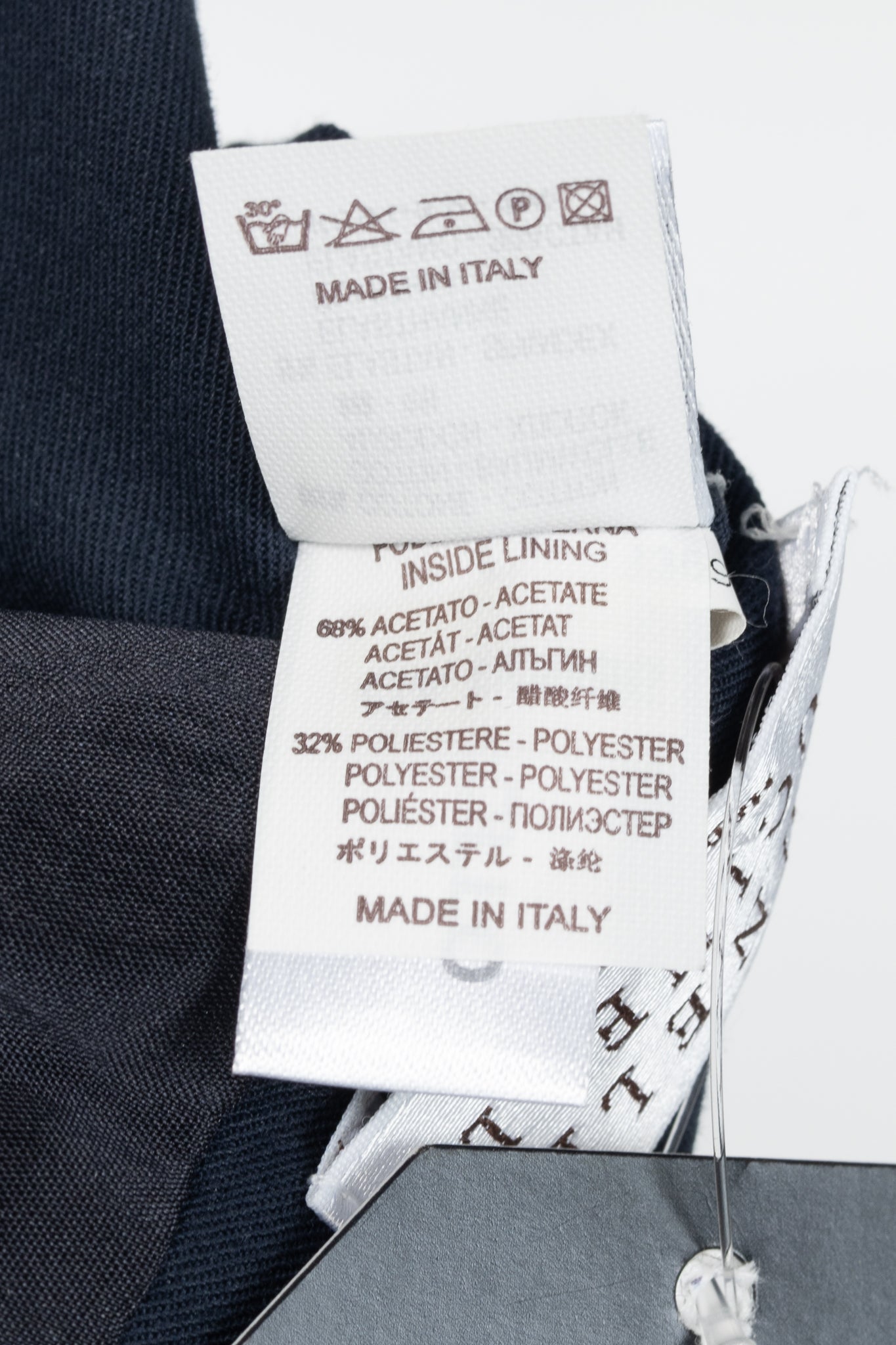 Brunello Cucinelli Navy Cotton Pencil Skirt