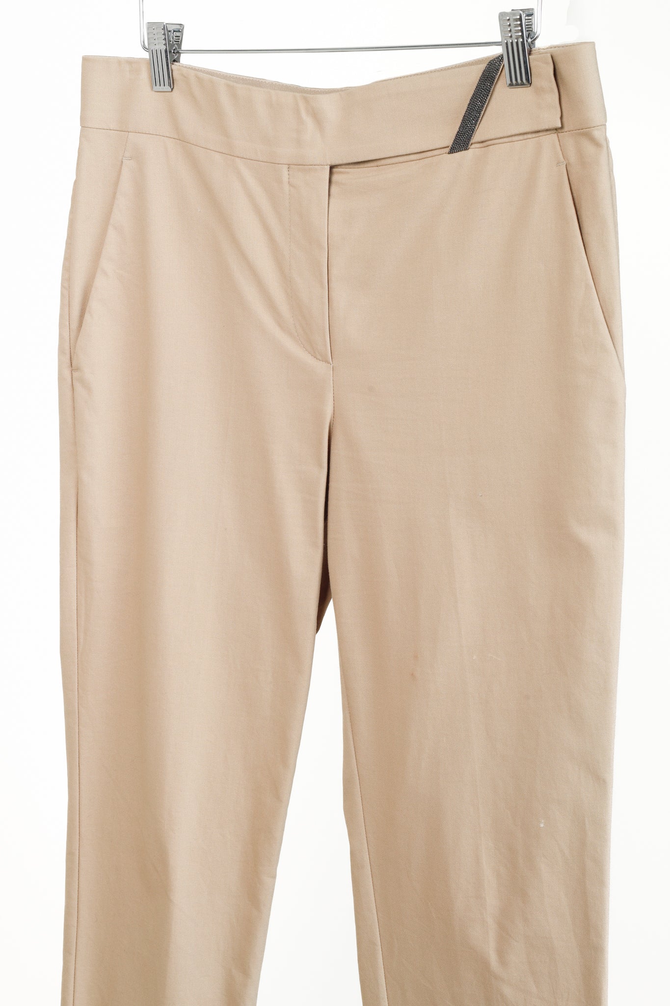 Brunello Cucinelli Monili Bead Khaki Pants