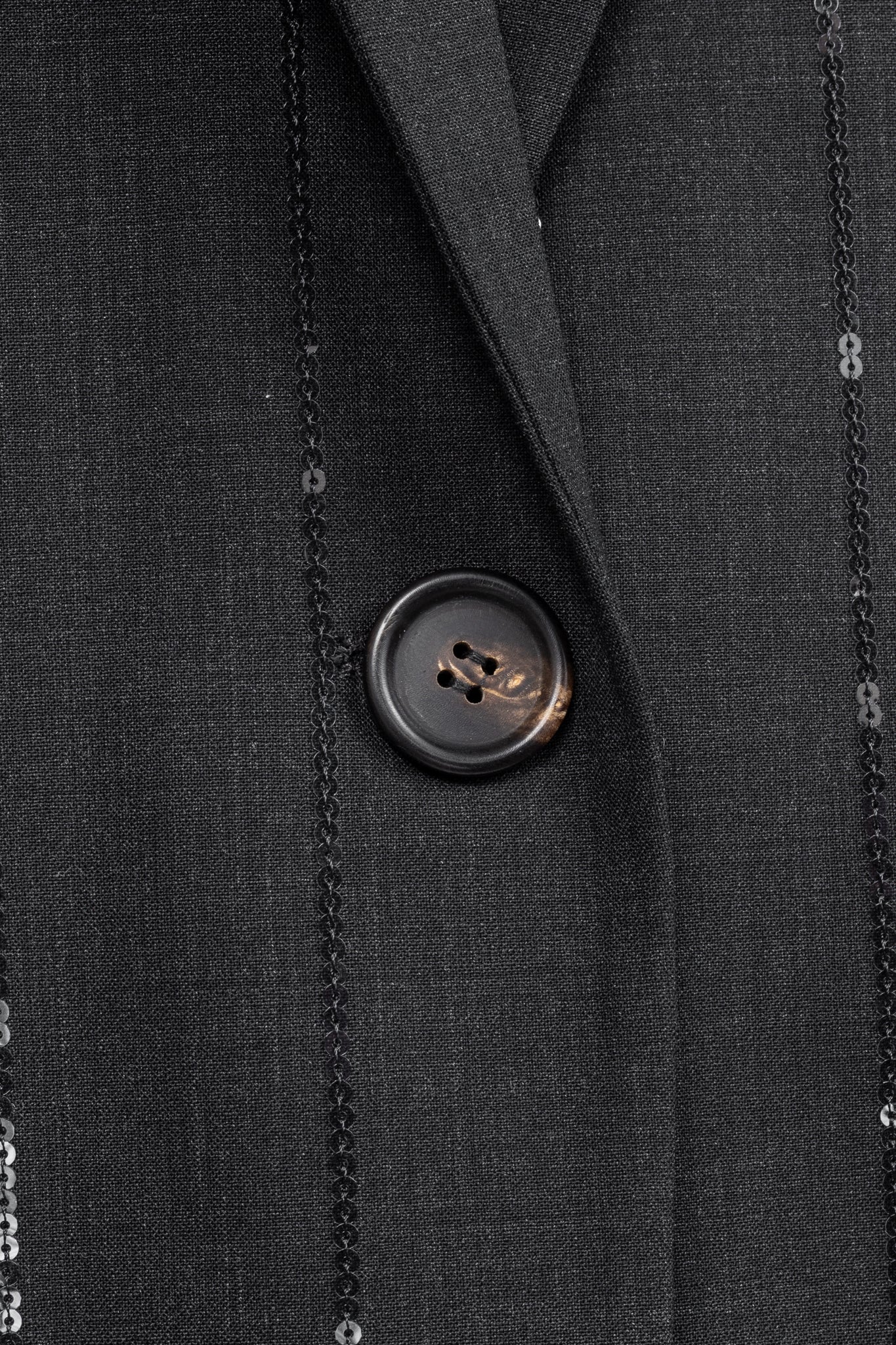Brunello Cucinelli AW23 Anthracite Wool-Blend Sequin-Stripe Blazer