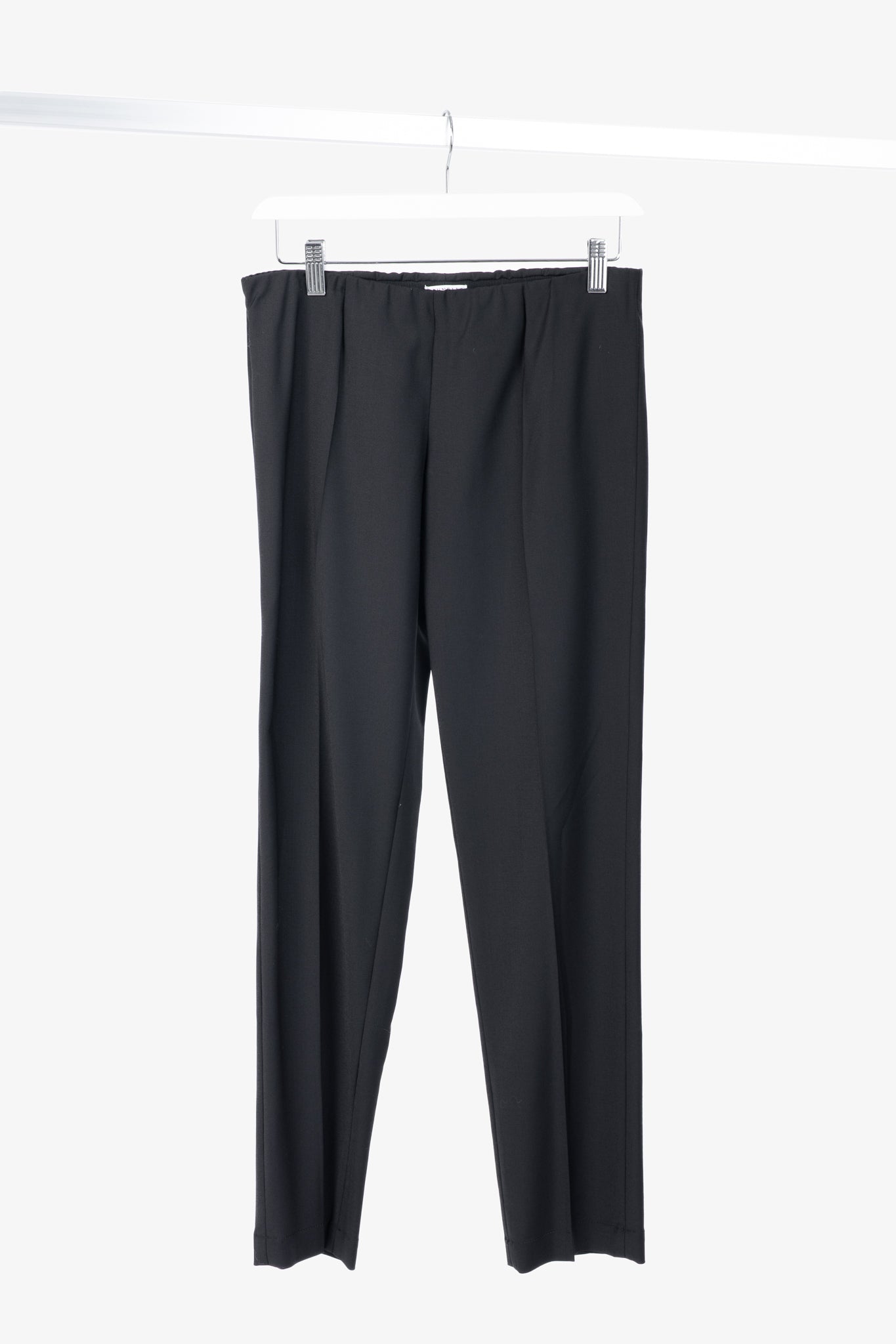 Brunello Cucinelli SS/15 Black Stretch-Wool Pull-On Trousers