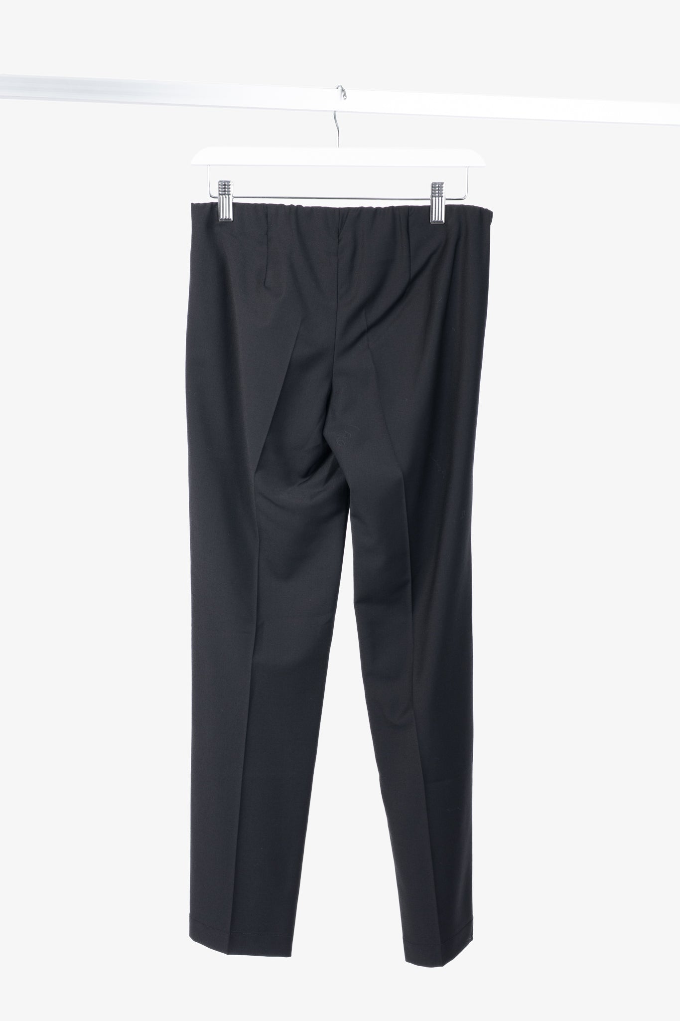 Brunello Cucinelli SS/15 Black Stretch-Wool Pull-On Trousers