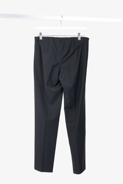 Brunello Cucinelli SS/15 Black Stretch-Wool Pull-On Trousers