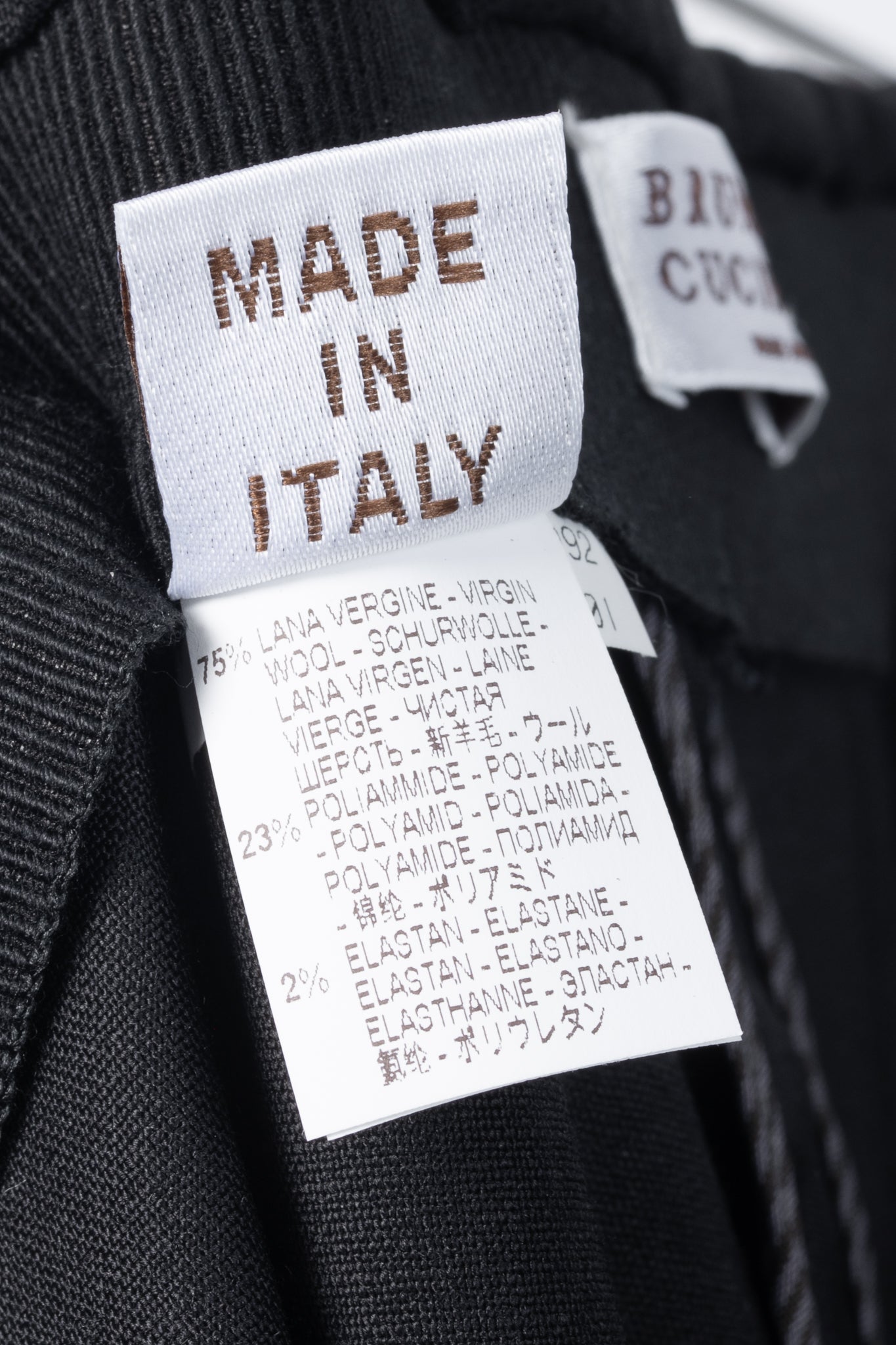 Brunello Cucinelli SS/15 Black Stretch-Wool Pull-On Trousers