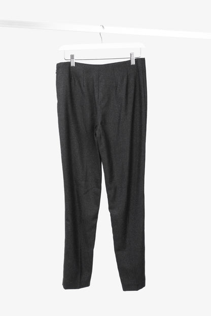 Brunello Cucinelli Black Metallic Wool-Blend Trousers