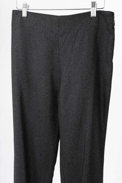 Brunello Cucinelli Black Metallic Wool-Blend Trousers