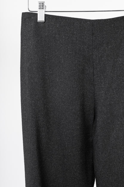 Brunello Cucinelli Black Metallic Wool-Blend Trousers
