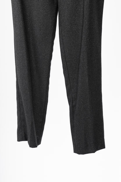 Brunello Cucinelli Black Metallic Wool-Blend Trousers