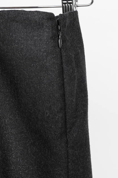 Brunello Cucinelli Black Metallic Wool-Blend Trousers