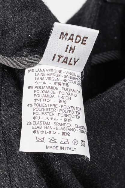 Brunello Cucinelli Black Metallic Wool-Blend Trousers