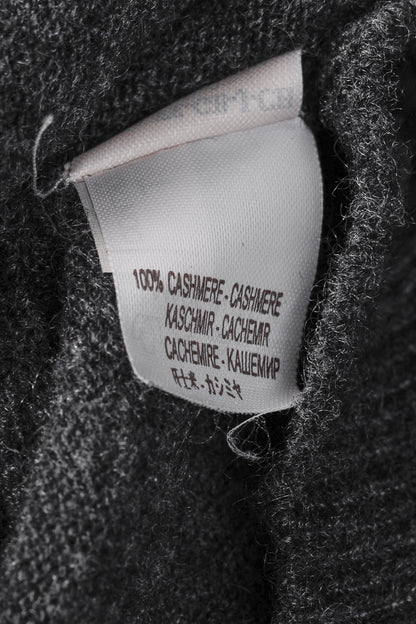 Brunello Cucinelli Grey Cashmere Buttoned V-Neck Cardigan