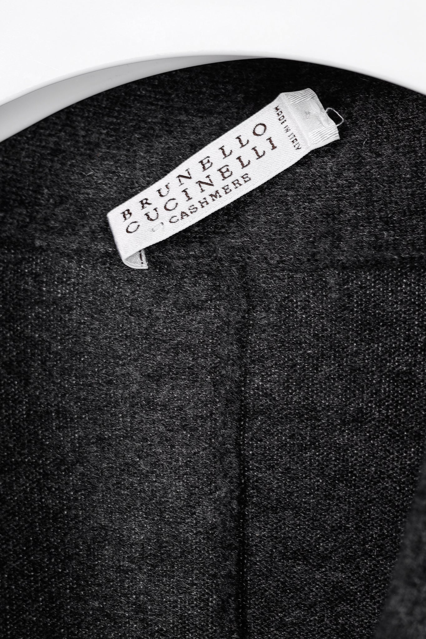 Brunello Cucinelli Grey Cashmere Buttoned V-Neck Cardigan