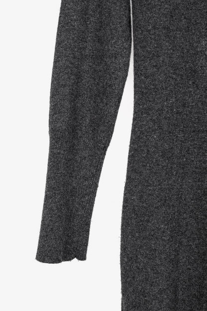 Brunello Cucinelli Grey Cashmere Buttoned V-Neck Cardigan