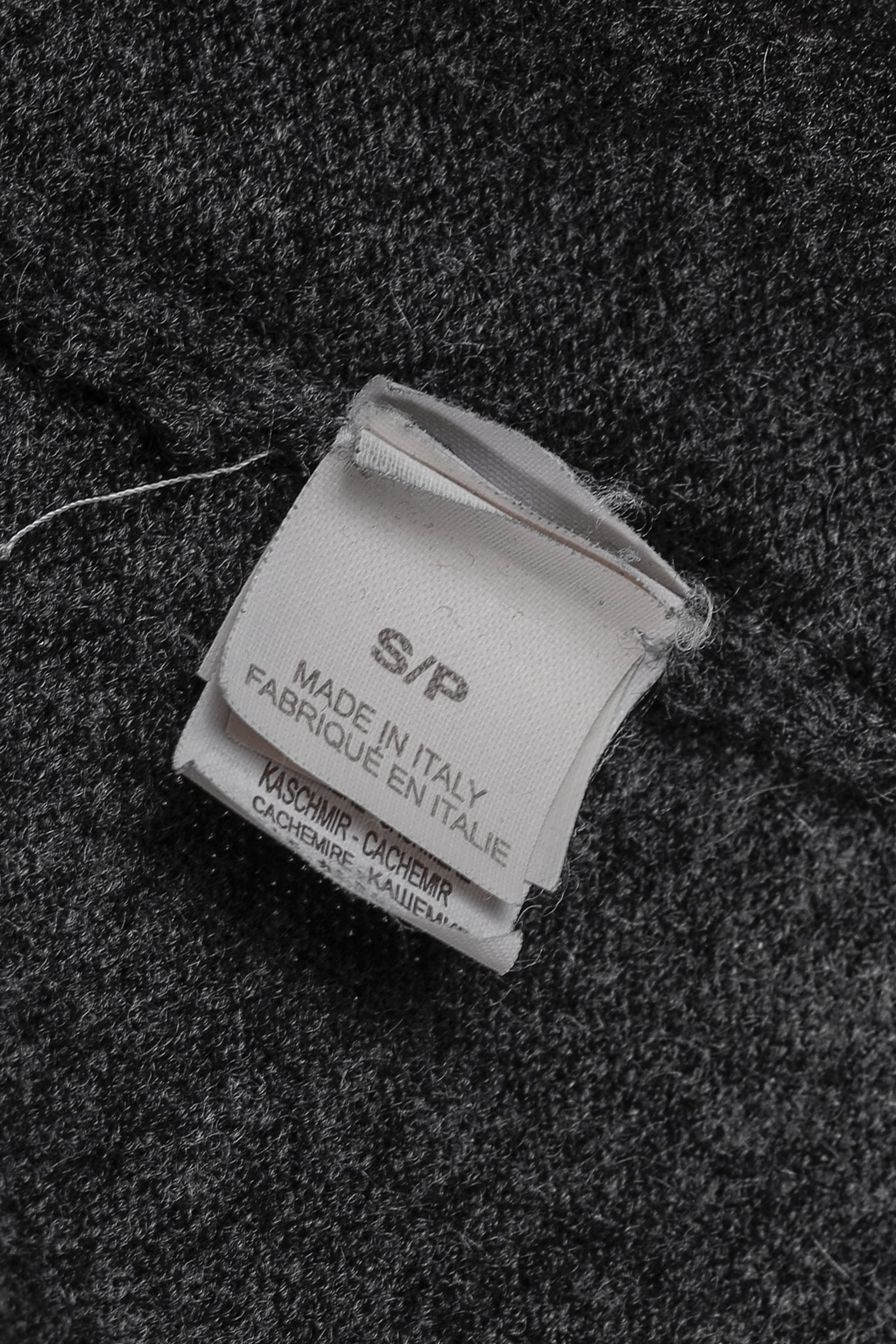 Brunello Cucinelli Grey Cashmere Buttoned V-Neck Cardigan