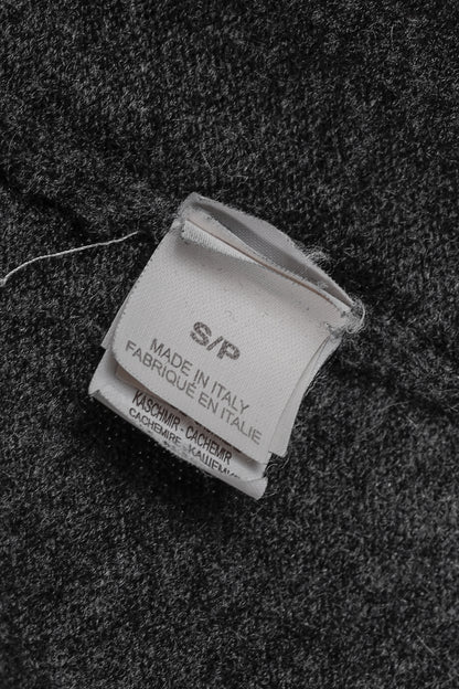 Brunello Cucinelli Grey Cashmere Buttoned V-Neck Cardigan