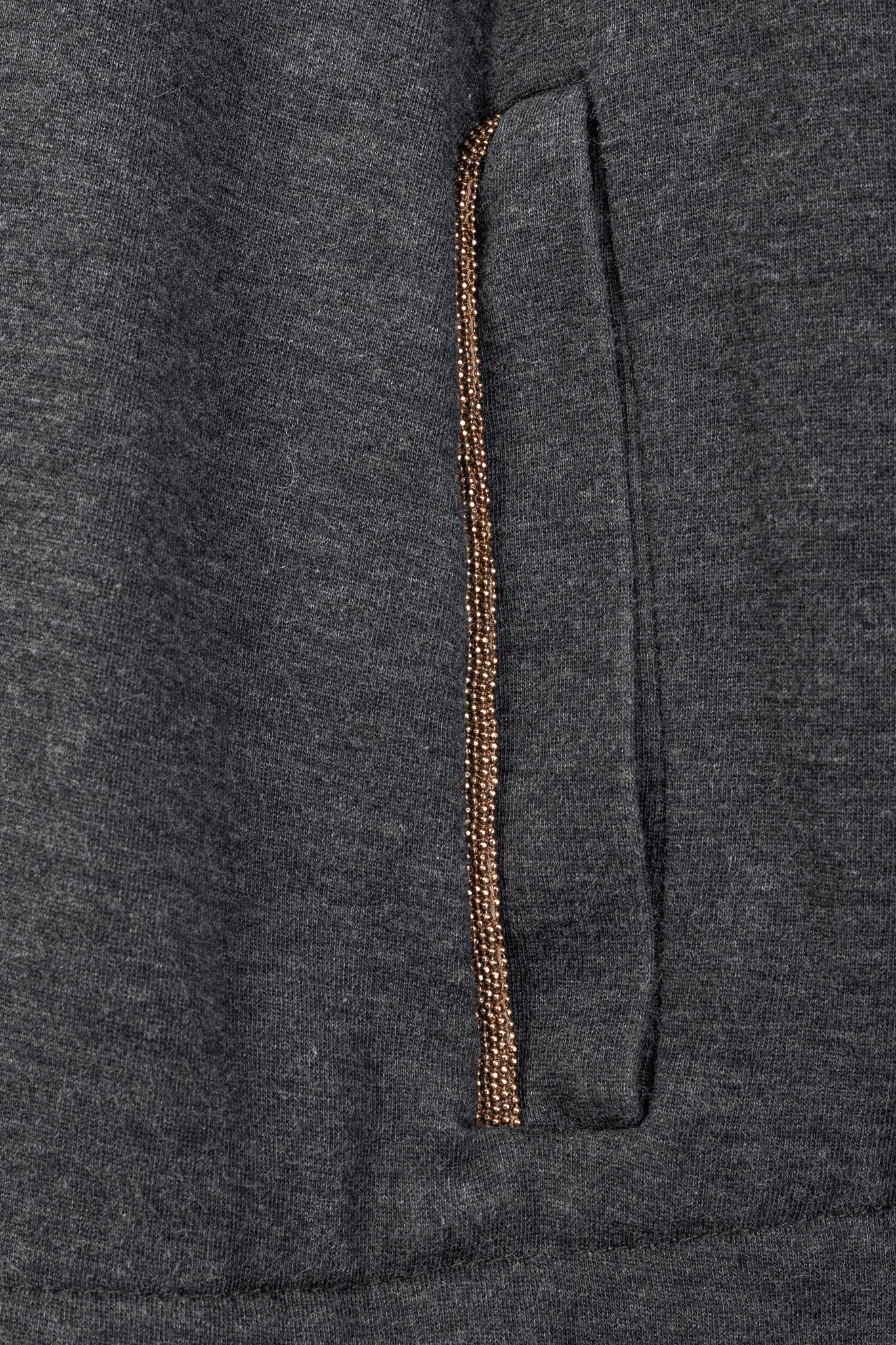 Brunello Cucinelli Grey Cotton-Jersey Monili Peplum Hoodie
