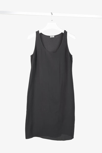 Brunello Cucinelli Dark Grey Silk-Blend Slip Dress