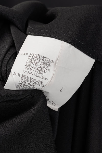 Brunello Cucinelli Dark Grey Silk-Blend Slip Dress