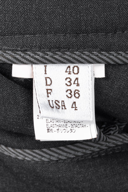 Brunello Cucinelli Anthracite Stretch-Wool Quilted Zip-Hem Trousers