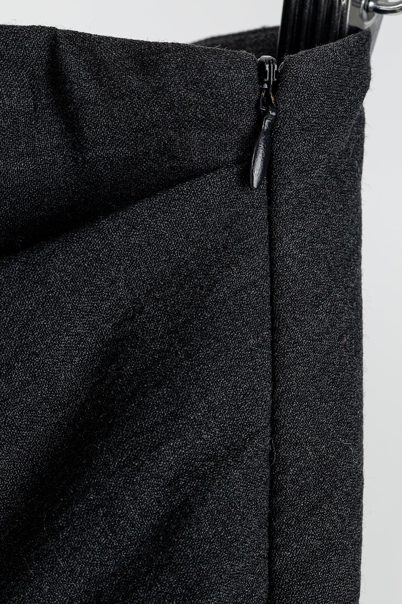 Brunello Cucinelli Grey Wool-Crepe Pleated Pencil Skirt