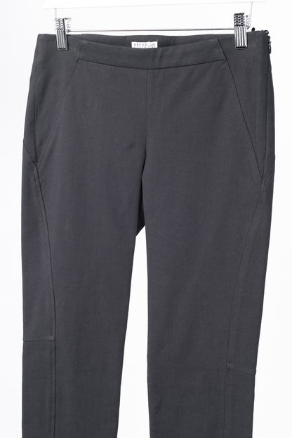 Brunello Cucinelli AW/15 Dark Grey Cotton-Twill Leggings