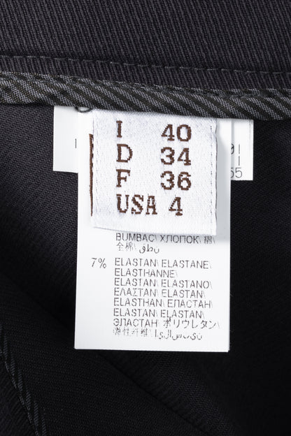 Brunello Cucinelli AW/15 Dark Grey Cotton-Twill Leggings