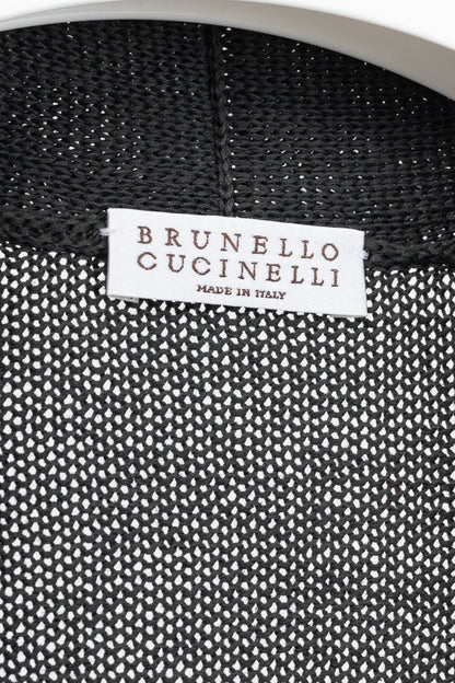 Brunello Cucinelli SS/16 Grey Monili-Cuff Cotton-Knit Cardigan