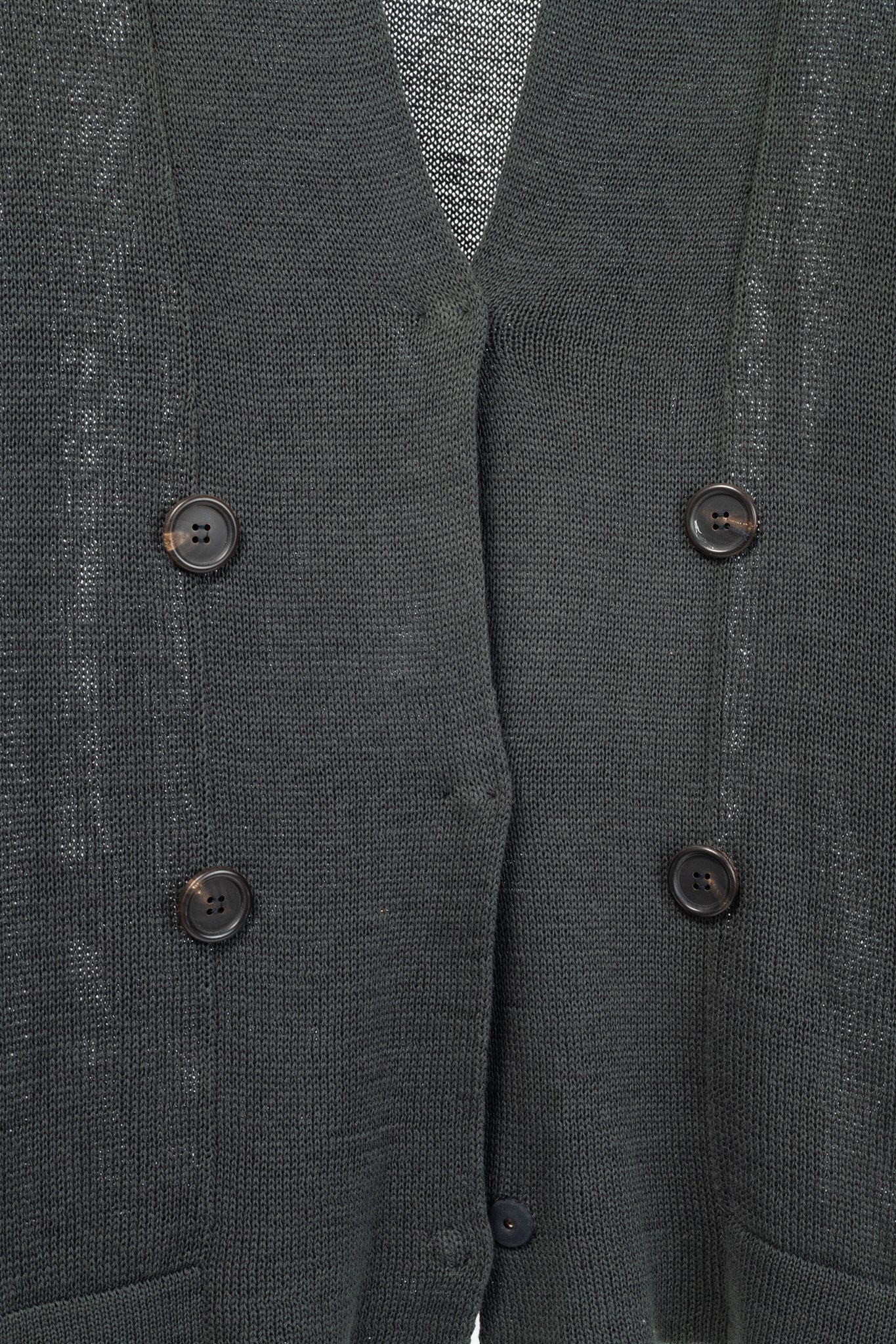 Brunello Cucinelli SS/16 Grey Monili-Cuff Cotton-Knit Cardigan