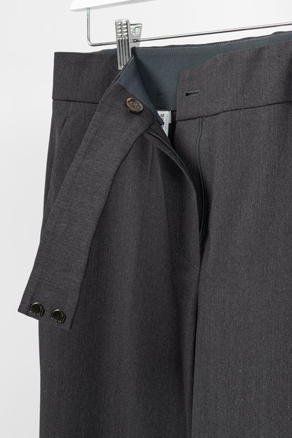 Brunello Cucinelli SS/21 Grey Wool-Blend Monili-Bead Trousers