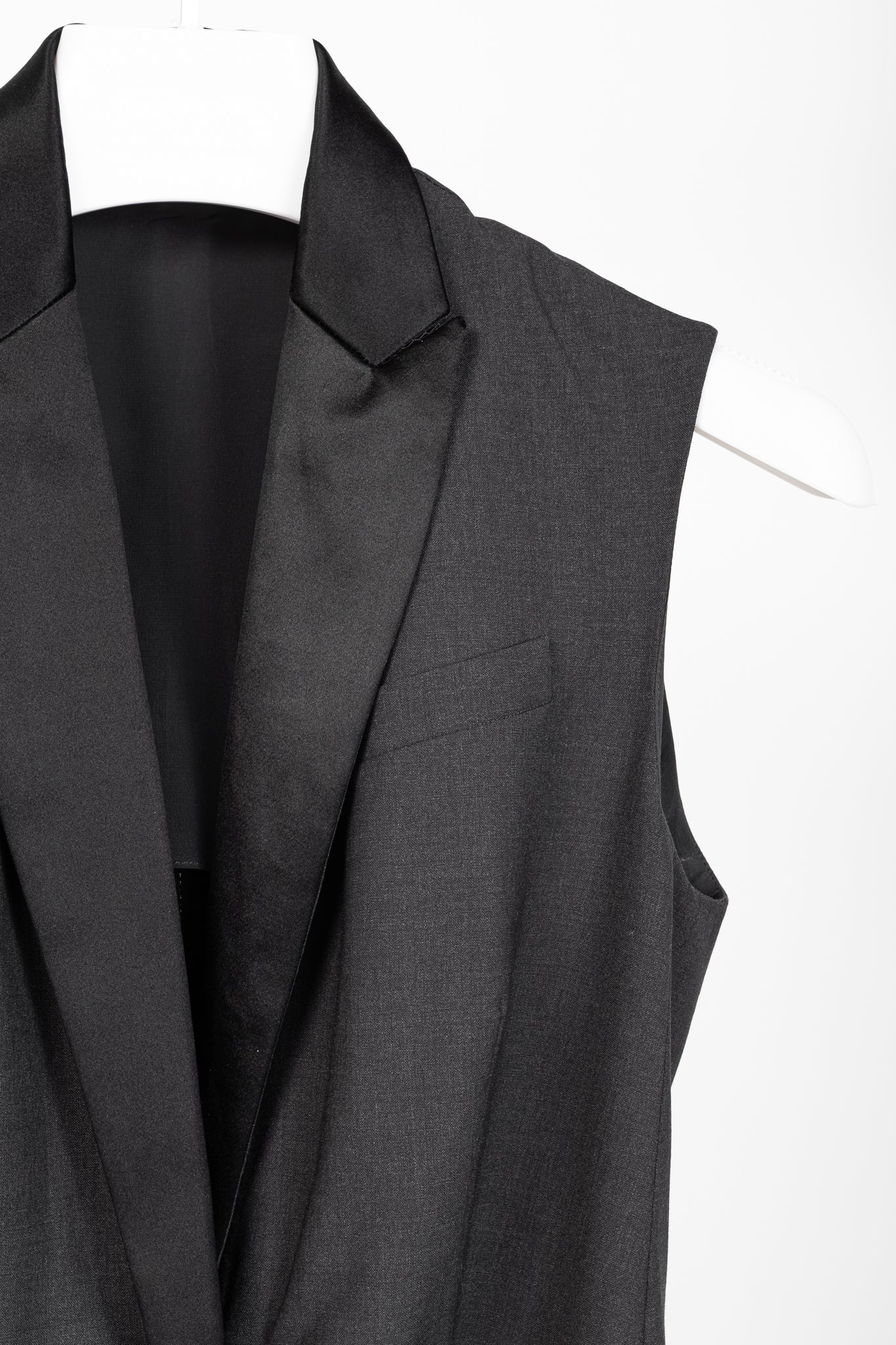 Brunello Cucinelli Grey Stretch-Wool Satin-Lapel Jumpsuit