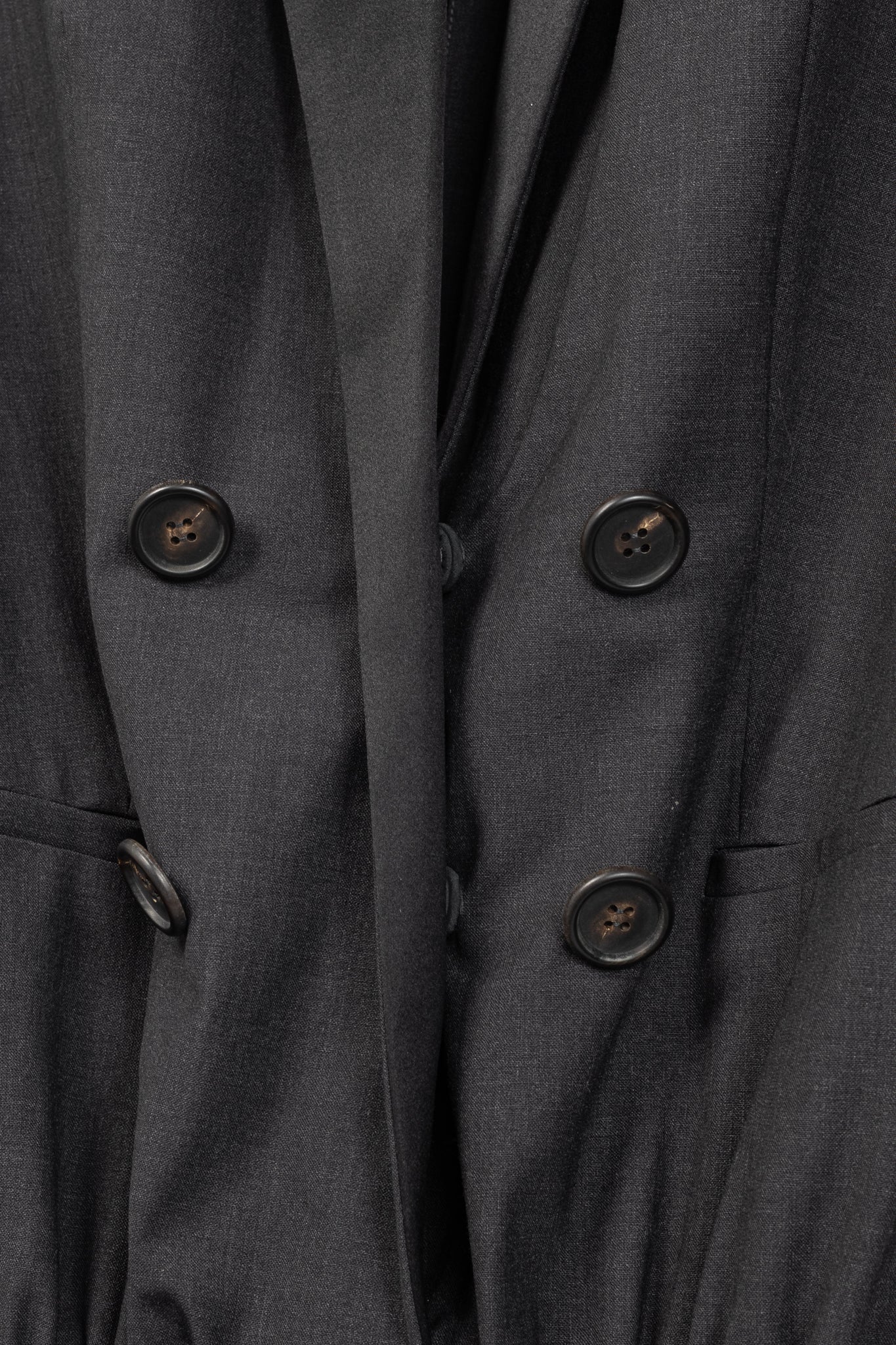Brunello Cucinelli Grey Stretch-Wool Satin-Lapel Jumpsuit