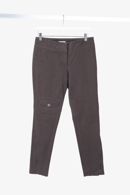 Brunello Cucinelli Brown Cotton-Twill Equestrian Trousers