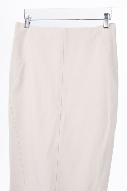 Brunello Cucinelli Beige Cotton Pencil Skirt