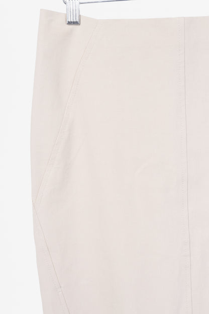 Brunello Cucinelli Beige Cotton Pencil Skirt