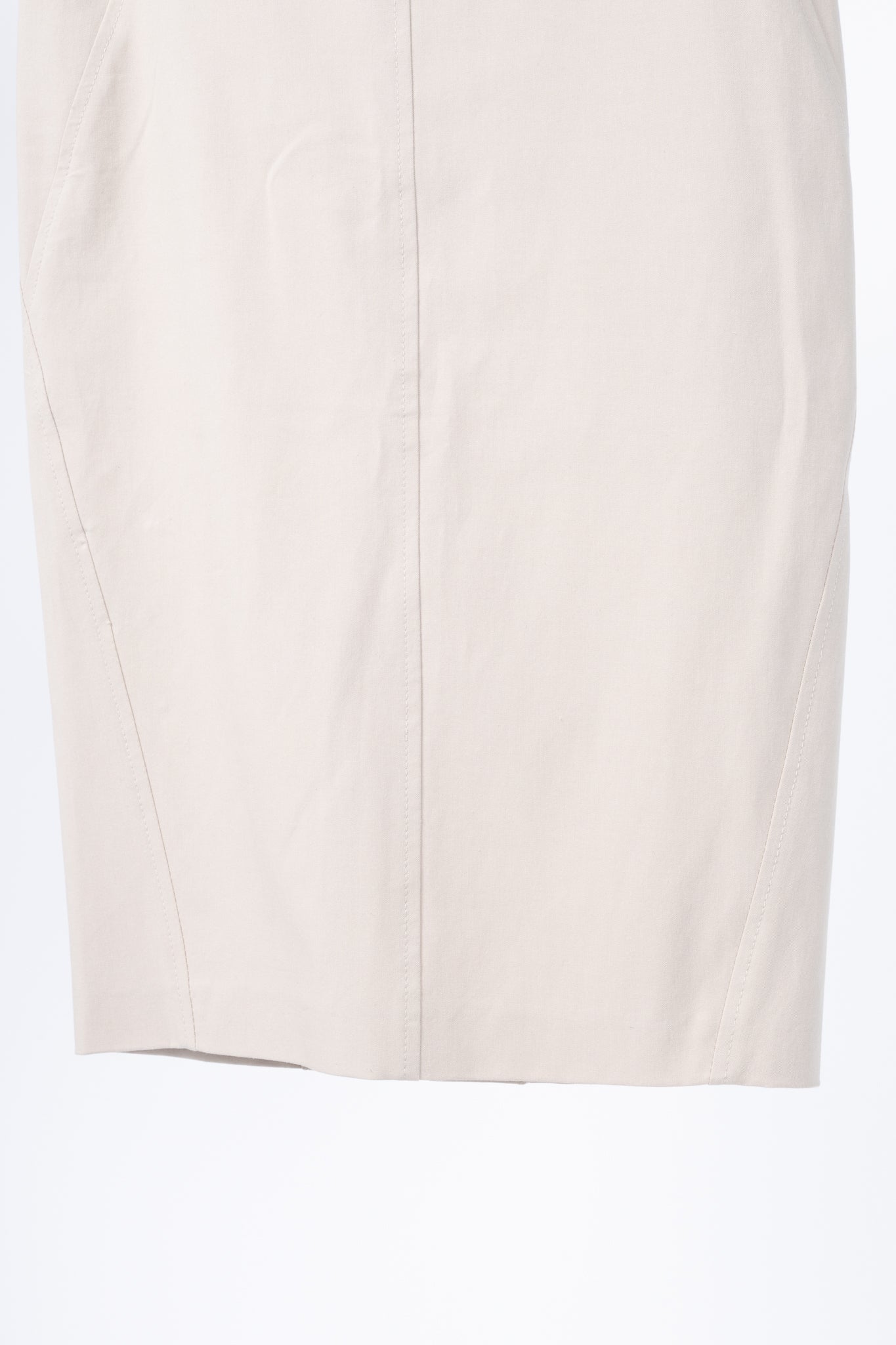 Brunello Cucinelli Beige Cotton Pencil Skirt