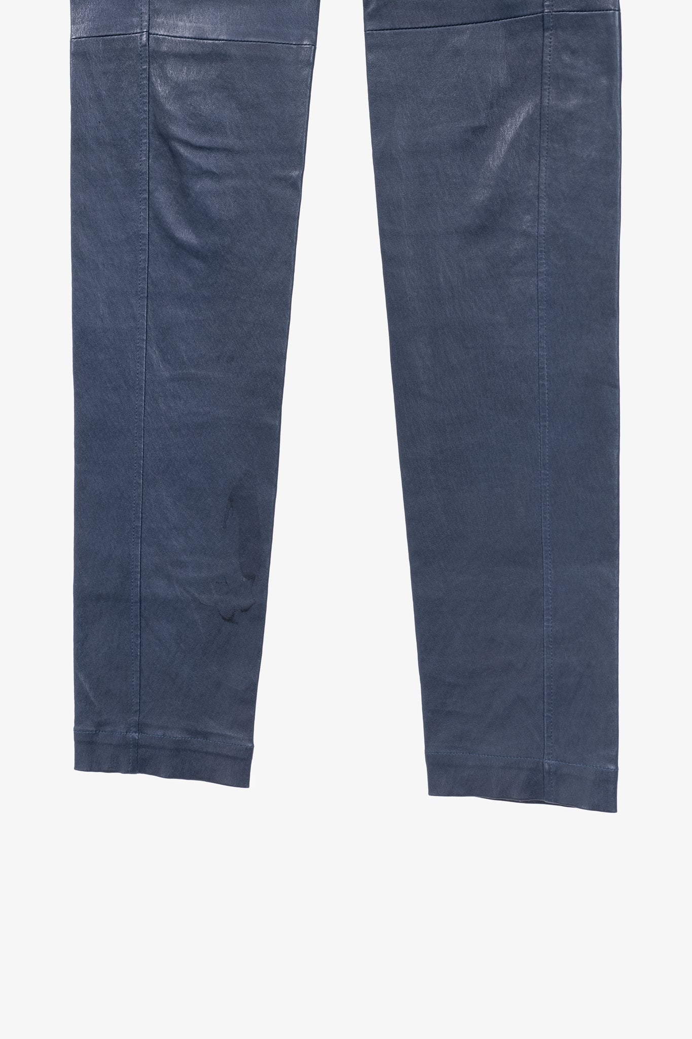 Brunello Cucinelli AW/15 Navy Stretch-Nappa Leather Leggings