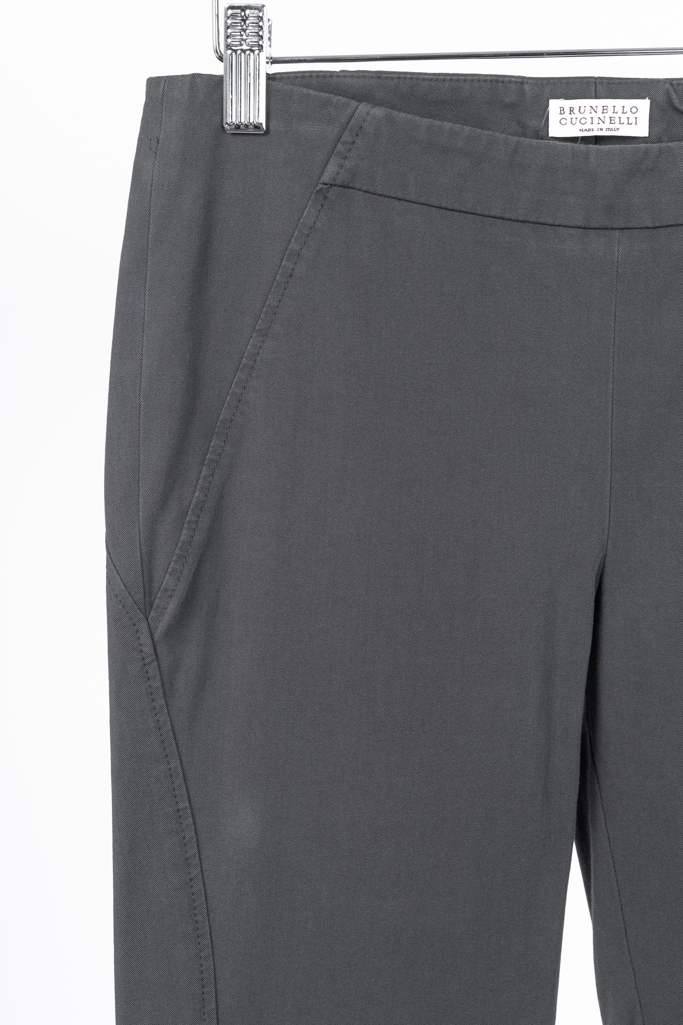 Brunello Cucinelli AW/14 Grey Cotton-Twill Leggings