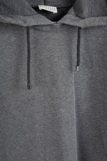 Brunello Cucinelli SS/20 Grey Cotton Jersey Monili-Beaded Hoodie