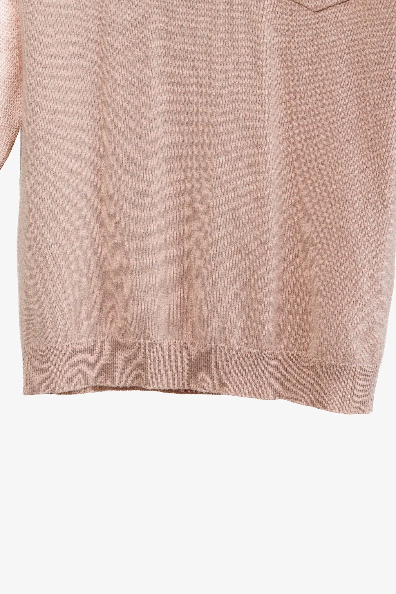 Brunello Cucinelli Pink Cashmere Front-Pocket Elbow-Sleeve Pullover