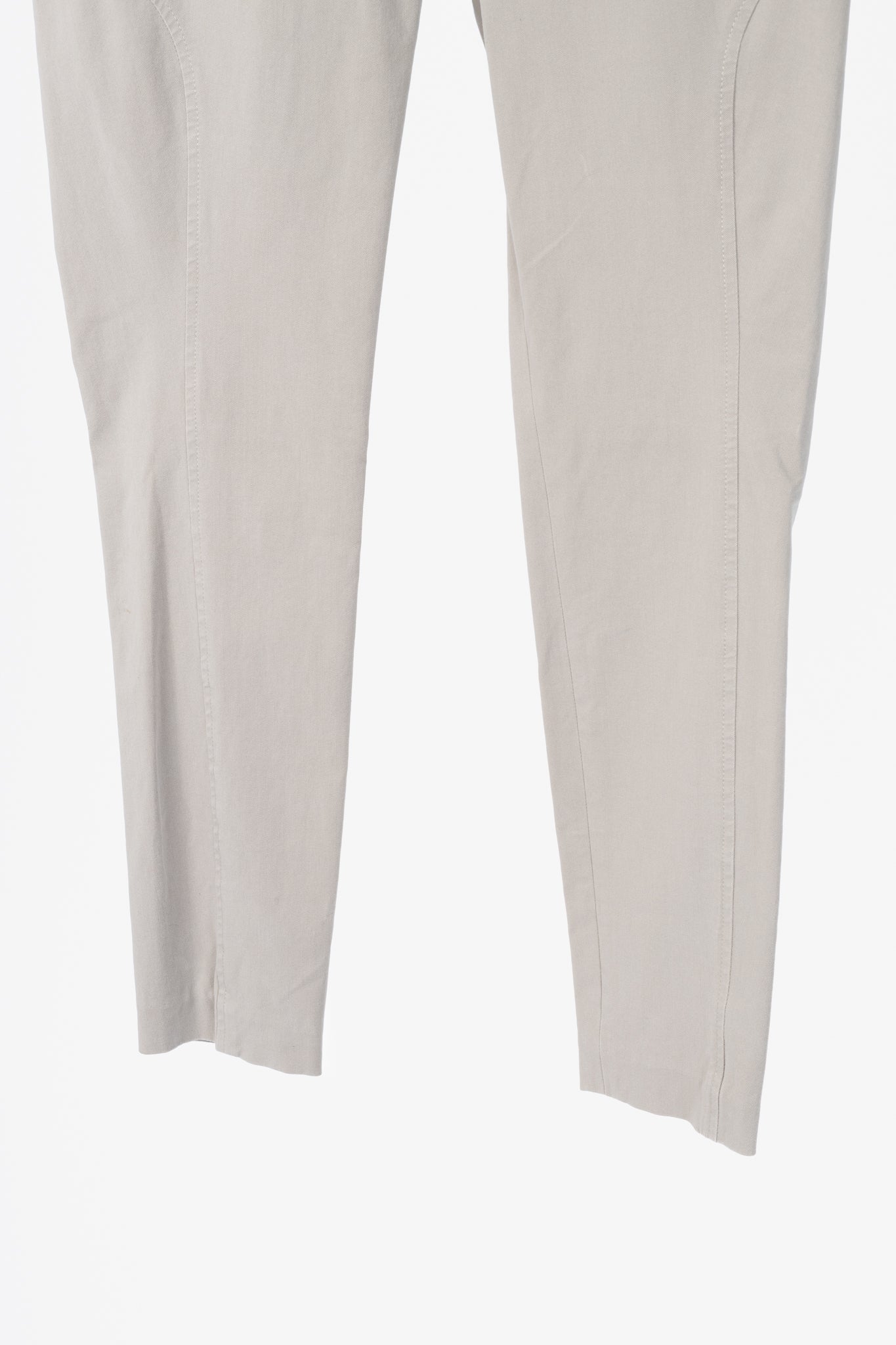 Brunello Cucinelli Khaki Cotton-Twill Skinny Pants