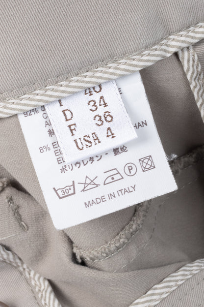 Brunello Cucinelli Khaki Cotton-Twill Skinny Pants