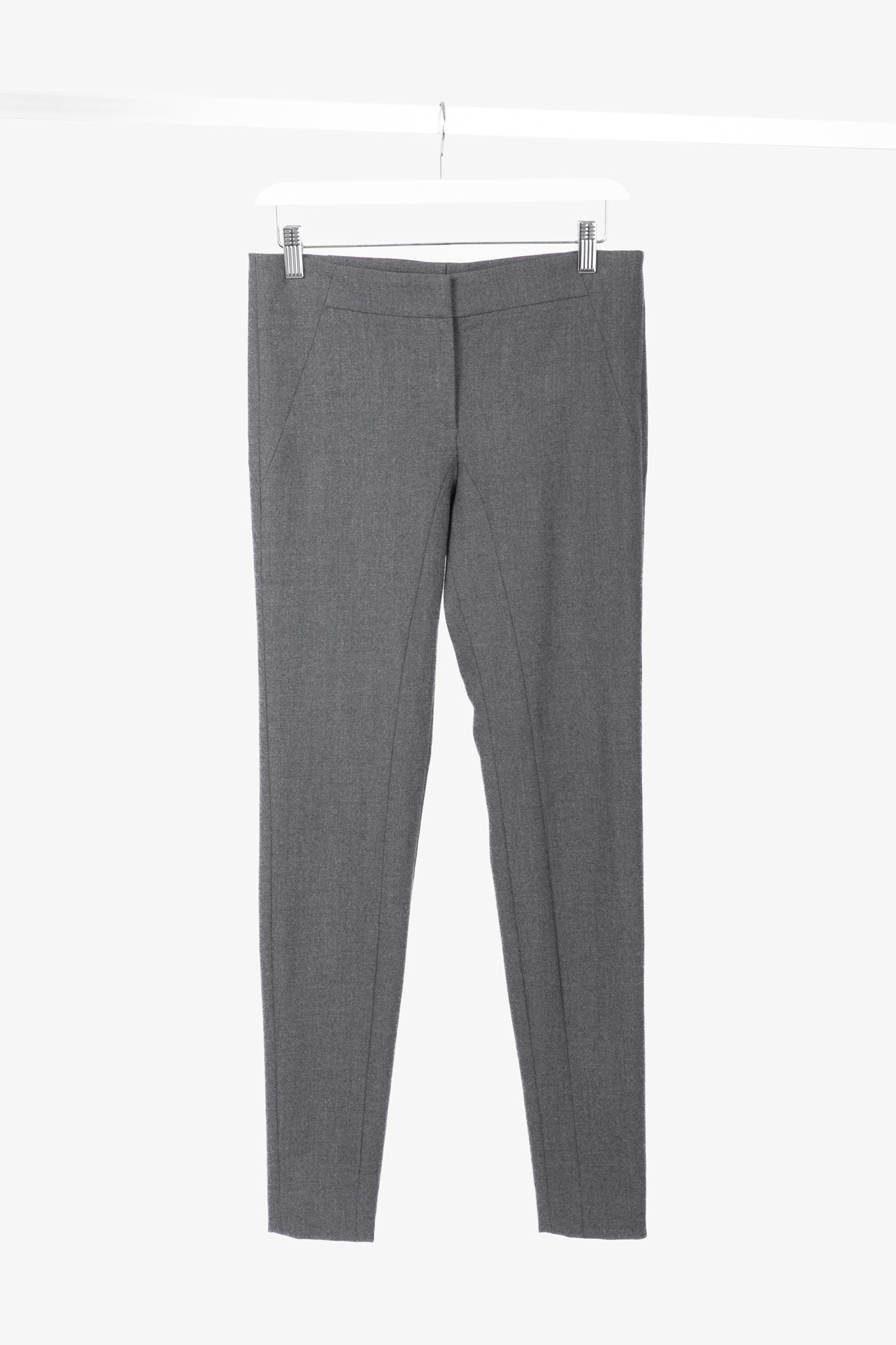 Brunello Cucinelli Grey Wool-Flannel Skinny Pants
