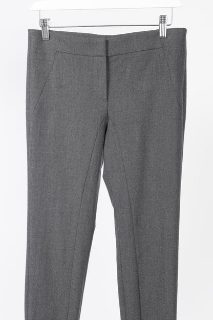 Brunello Cucinelli Grey Wool-Flannel Skinny Pants