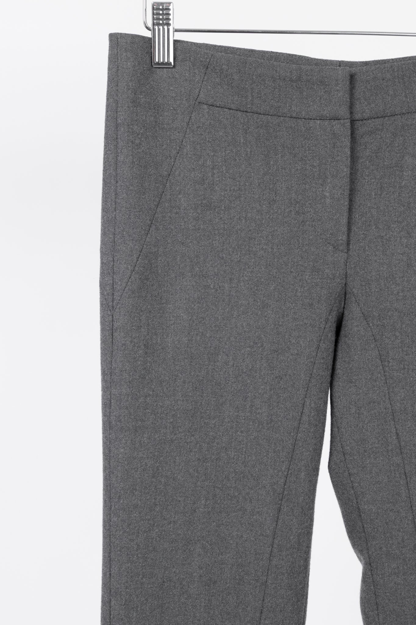 Brunello Cucinelli Grey Wool-Flannel Skinny Pants