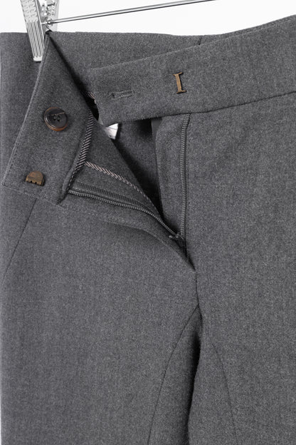 Brunello Cucinelli Grey Wool-Flannel Skinny Pants