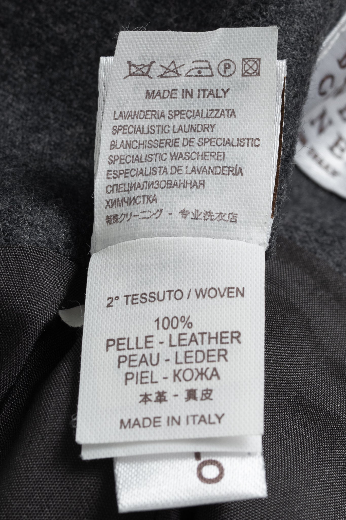 Brunello Cucinelli Grey Leather-Panel Pencil Skirt