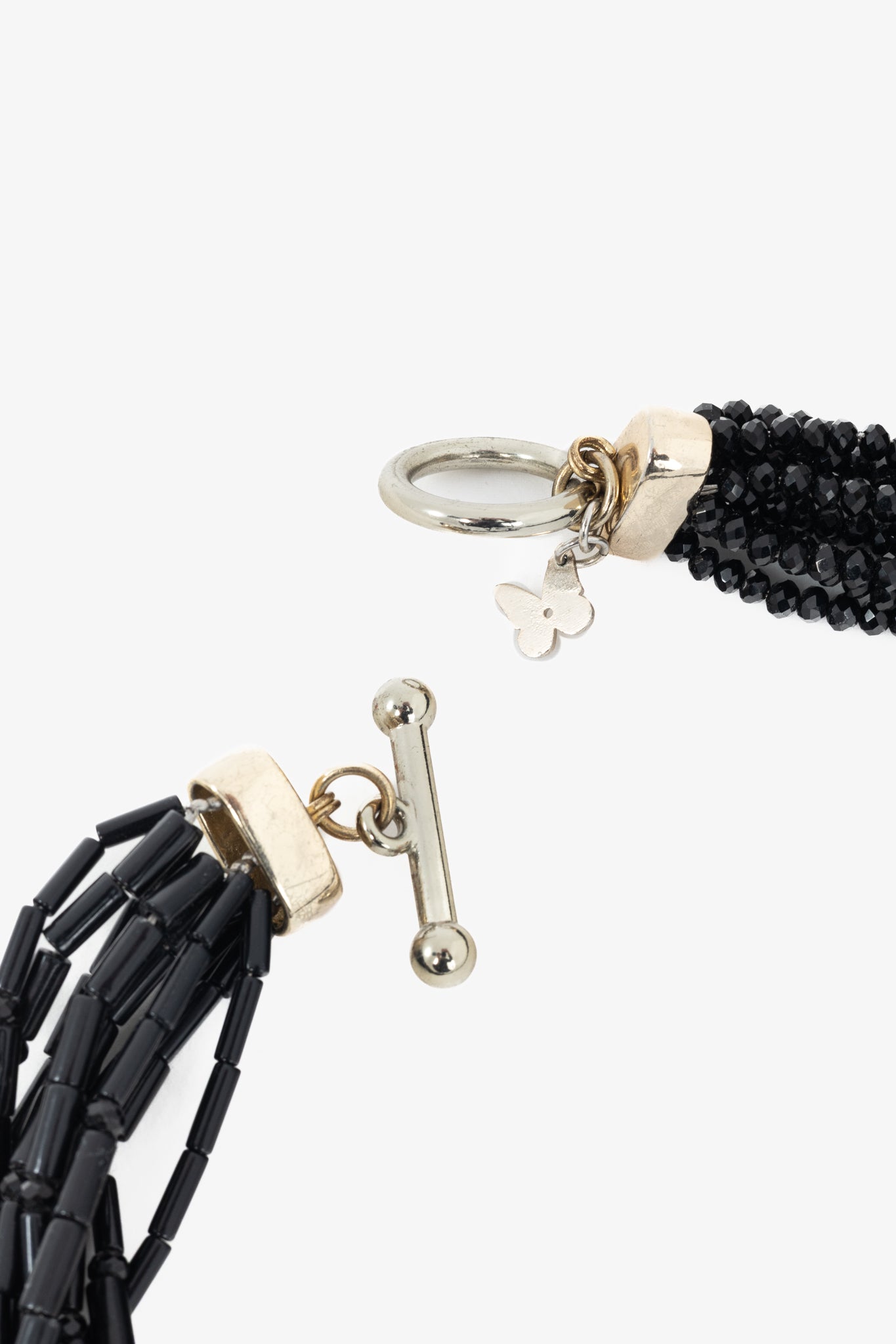 Weekend Max Mara Black Multistrand Beaded Necklace