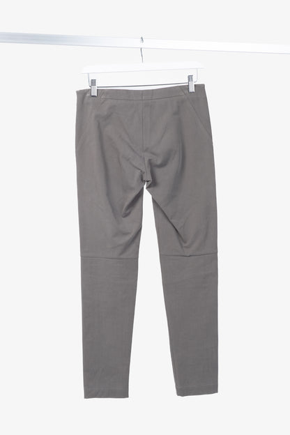 Brunello Cucinelli Taupe Grey Cotton-Twill Leggings