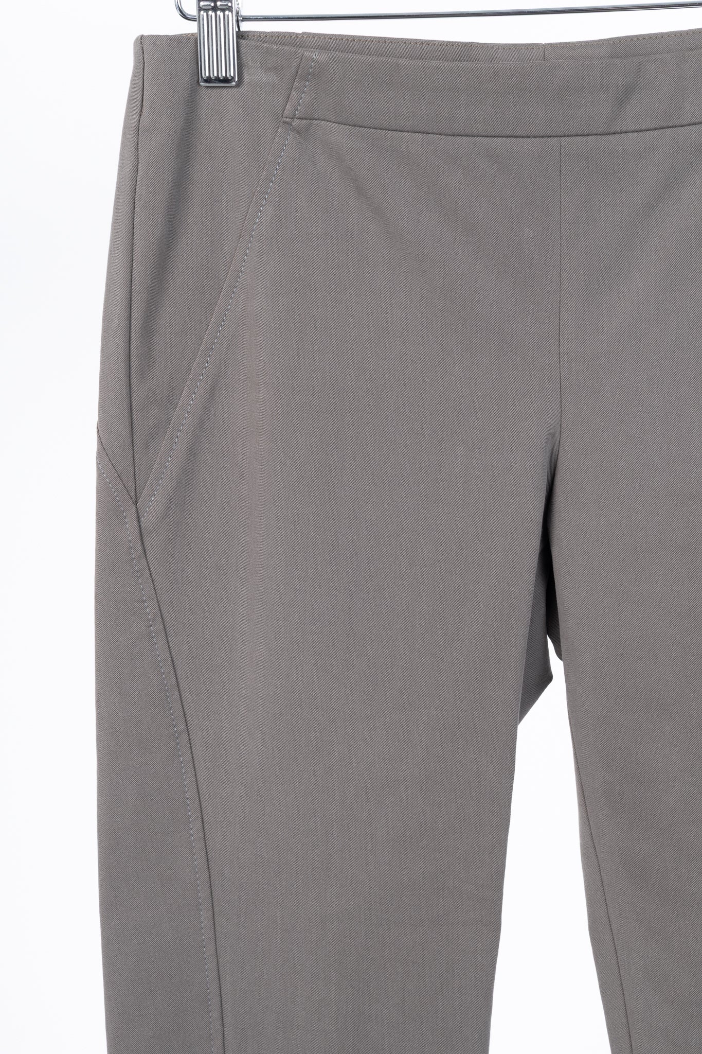 Brunello Cucinelli Taupe Grey Cotton-Twill Leggings