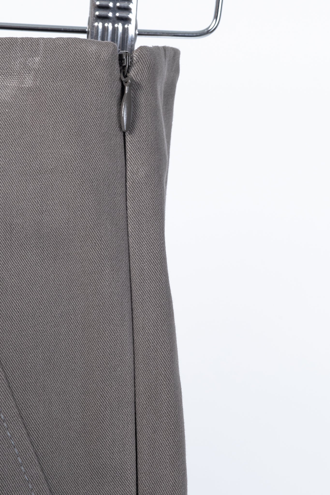 Brunello Cucinelli Taupe Grey Cotton-Twill Leggings